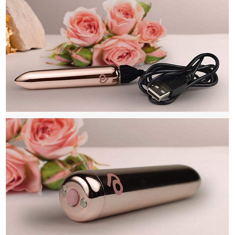 Golden Rose Rechargeable Bullet - Naughty by Nature Adult Store