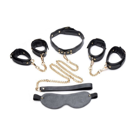 Golden Submission Bondage Set Black - Adult Toys