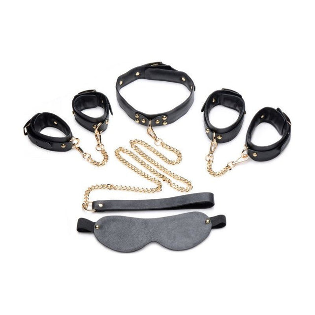 Golden Submission Bondage Set Black - Adult Toys