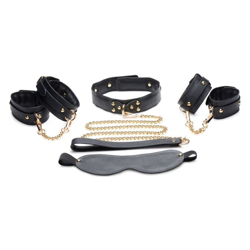Golden Submission Bondage Set Black - Adult Toys