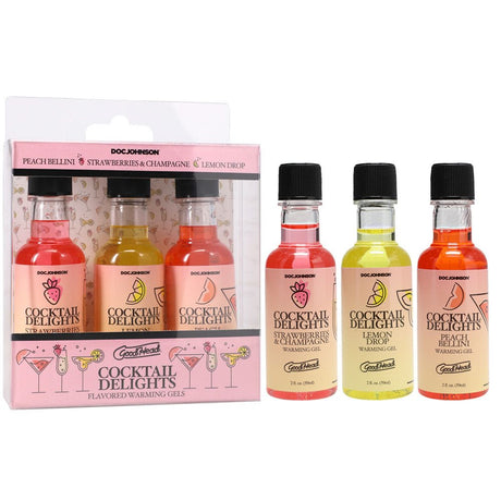 GoodHead Cocktail Delights - Flavoured Warming Oral Sex Gels - Set of 3 - Naughty by Nature Adult Store