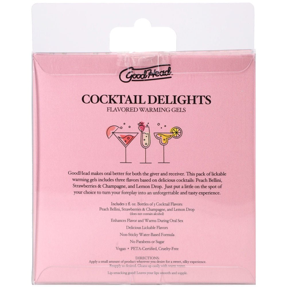 GoodHead Cocktail Delights - Flavoured Warming Oral Sex Gels - Set of 3 - Naughty by Nature Adult Store