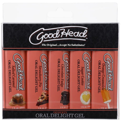 GoodHead Oral Delight Gel - Desserts Flavoured Oral Gels - Set of 5 - LOTIONS & LUBES