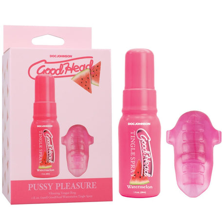 GoodHead Watermelon Flavored Pleasure Kit with Vibrating Ring - Naughty by Nature Adult Store