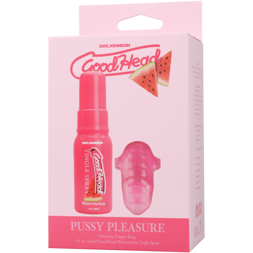 GoodHead Watermelon Flavored Pleasure Kit with Vibrating Ring - Naughty by Nature Adult Store