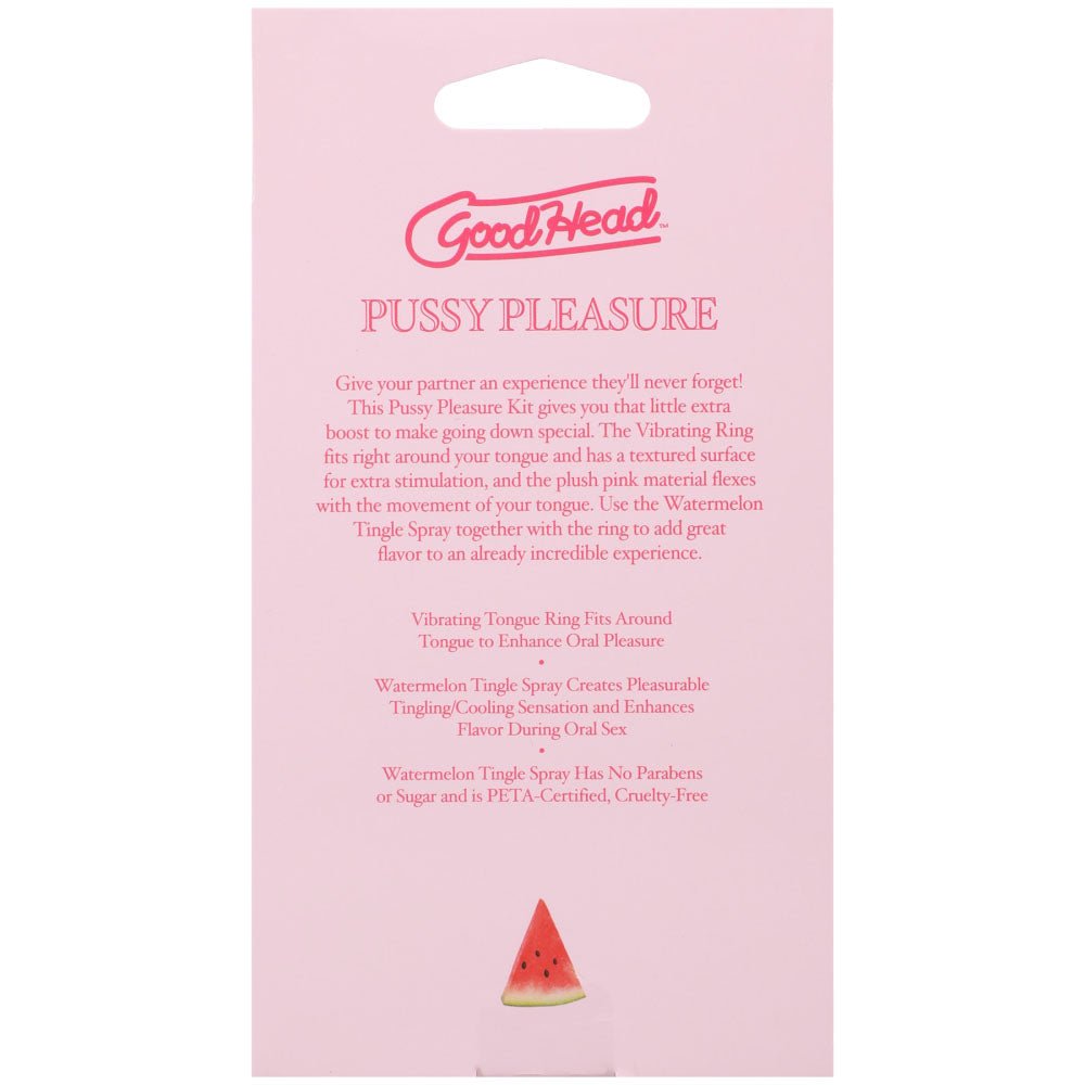 GoodHead Watermelon Flavored Pleasure Kit with Vibrating Ring - Naughty by Nature Adult Store