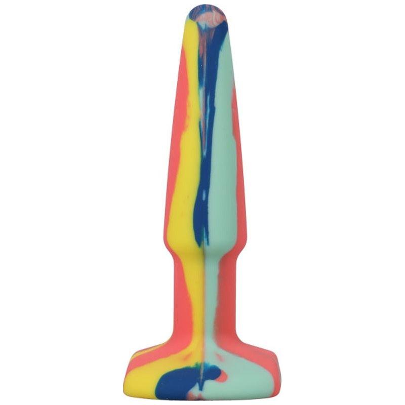 Groovy Silicone Anal Plug 4in Sunrise - Adult Toys