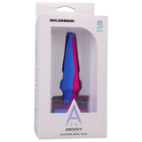 Groovy Silicone Anal Plug 5in Berry - Adult Toys