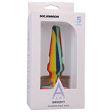 Groovy Silicone Anal Plug 5in Sunrise - Adult Toys