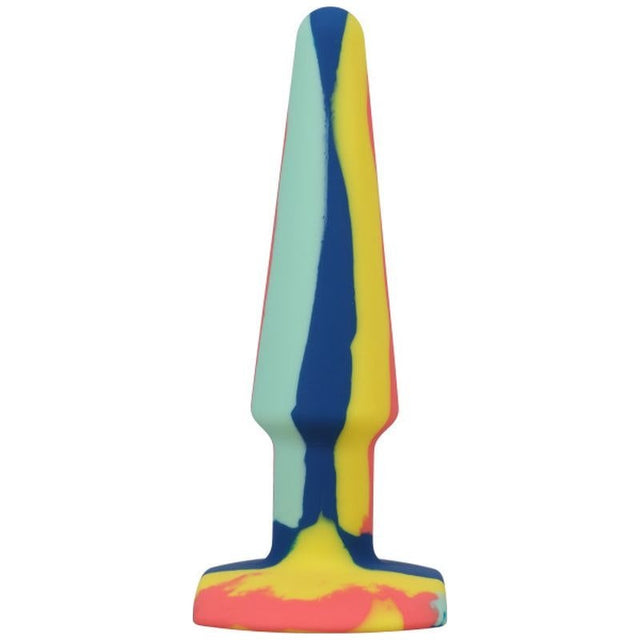 Groovy Silicone Anal Plug 5in Sunrise - Adult Toys