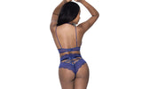 Halter and Lace Up Panty Set - Lingerie