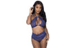 Halter and Lace Up Panty Set - Lingerie