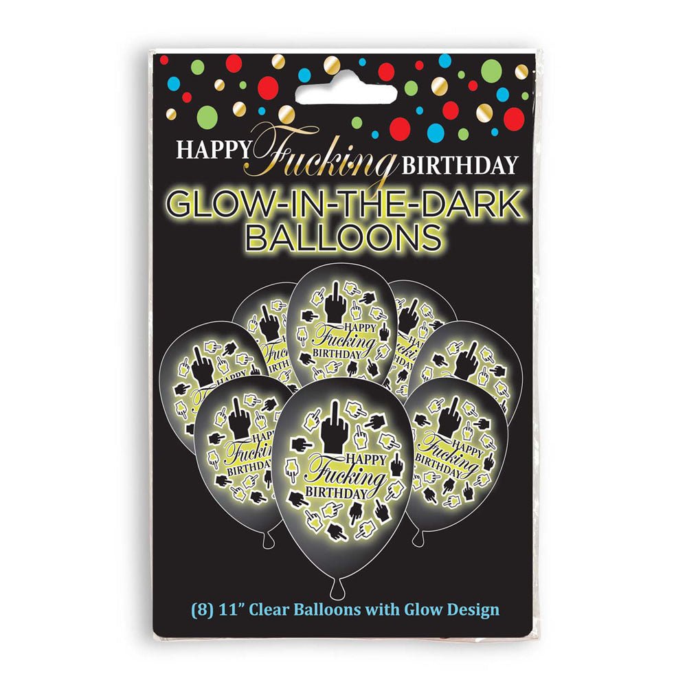 Happy Fucking Birthday Glow In The Dark Balloons - Novelties