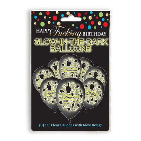Happy Fucking Birthday Glow In The Dark Balloons - Novelties