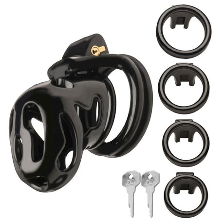 Hard Stop Double Ring Chastity Cage - Adult Toys - Naughty by Nature Adult Store