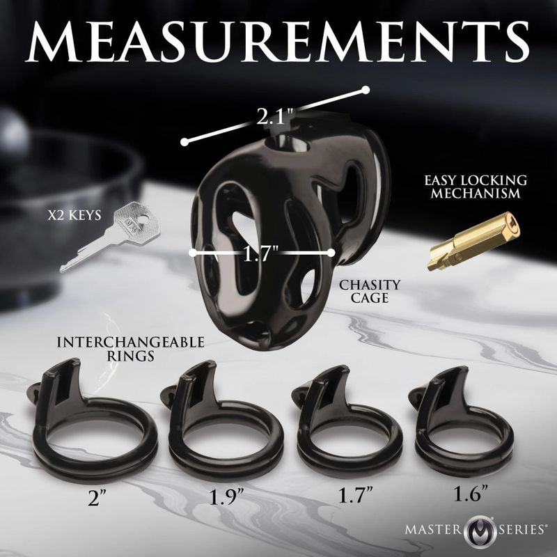 Hard Stop Double Ring Chastity Cage - Adult Toys - Naughty by Nature Adult Store