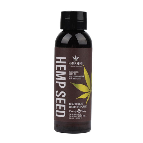 Hemp Seed Massage & Body Oil - Beach Daze (Coconut & Pineapple) - LOTIONS & LUBES