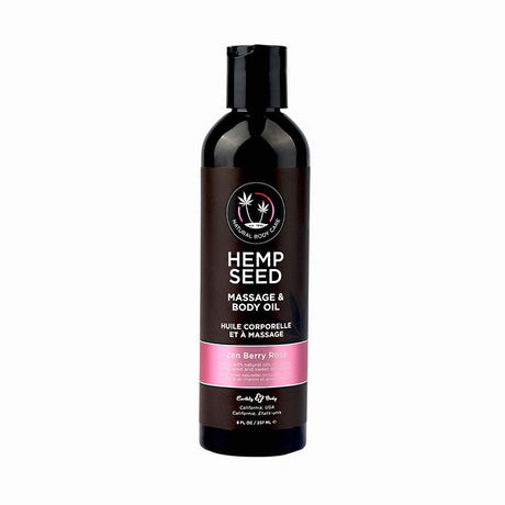 Hemp Seed Massage & Body Oil - (Blackberry, Yellow Rose & Amber) - LOTIONS & LUBES