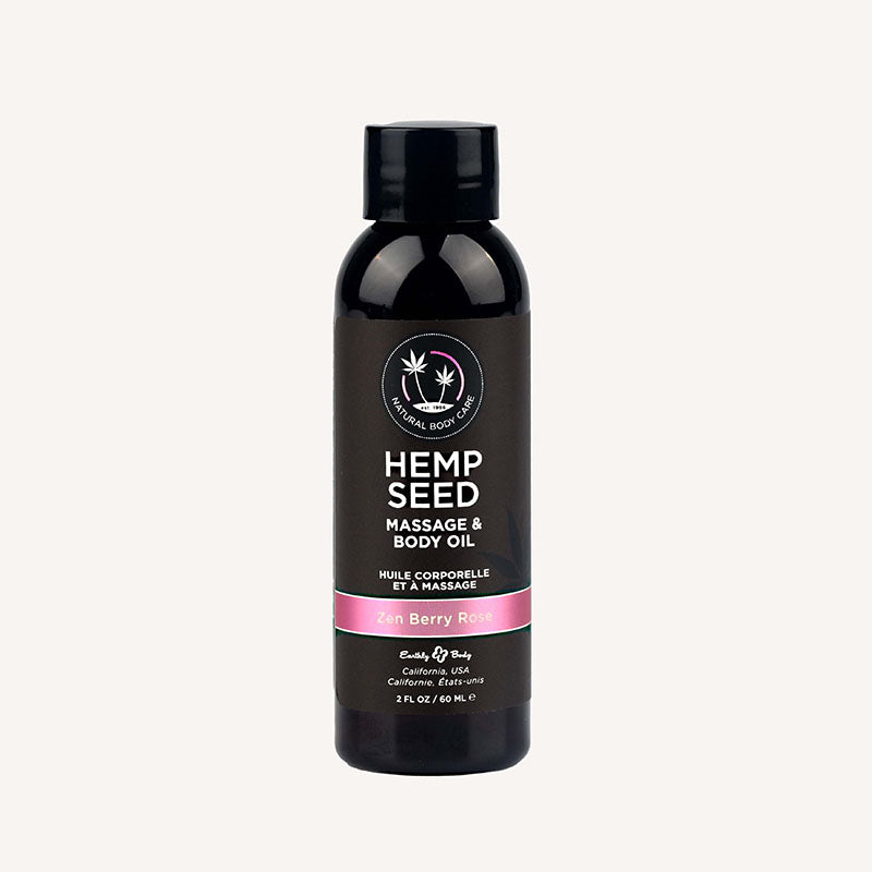 Hemp Seed Massage & Body Oil - (Blackberry, Yellow Rose & Amber) - LOTIONS & LUBES