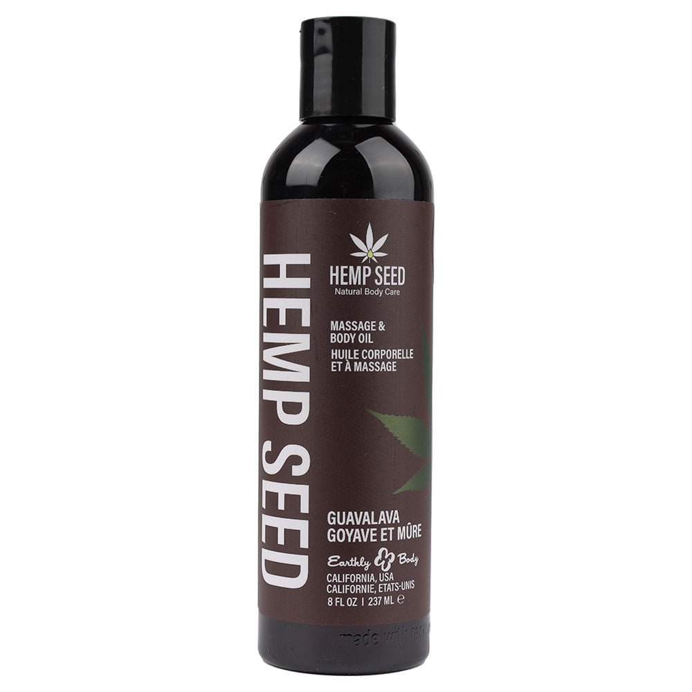 Hemp Seed Massage & Body Oil - (Guava & Blackberry) - LOTIONS & LUBES
