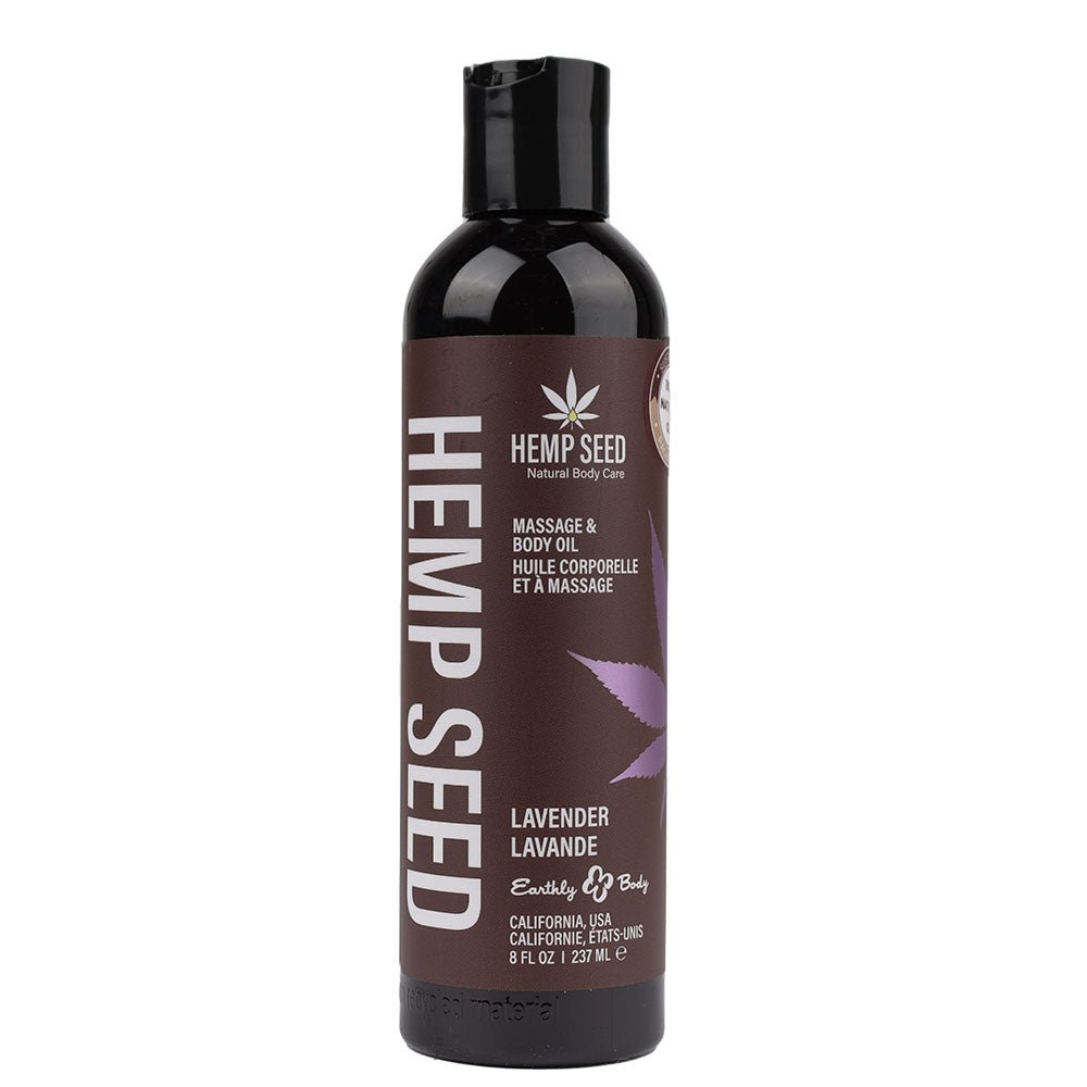 Hemp Seed Massage & Body Oil - Lavender Scented - LOTIONS & LUBES