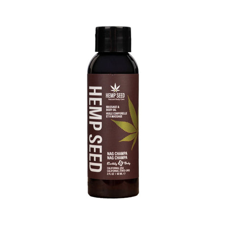 Hemp Seed Massage & Body Oil - Nag Champa (East Indian Incense) - Naughty by Nature Adult Store