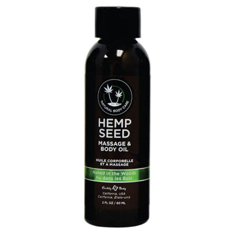 Hemp Seed Massage & Body Oil - Naked In The Woods (White Tea & Ginger) - LOTIONS & LUBES