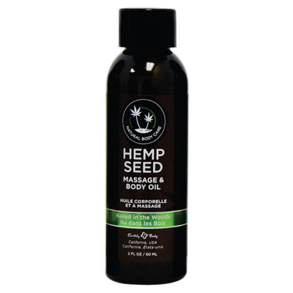 Hemp Seed Massage & Body Oil - Naked In The Woods (White Tea & Ginger) - LOTIONS & LUBES