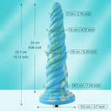 HiSmith - 10" Silicone Aqua Awl Dildo (KlicLok) - Sex Toys