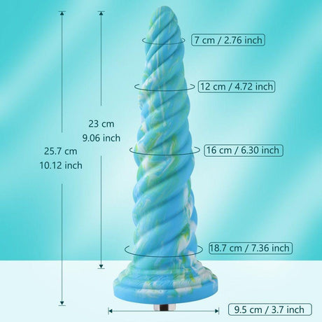 HiSmith - 10" Silicone Aqua Awl Dildo (KlicLok) - Sex Toys