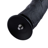HiSmith - 11" Silicone Black Curved Dildo (KlicLok) - Sex Toys