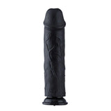 HiSmith - 11" Silicone Black Curved Dildo (KlicLok) - Sex Toys