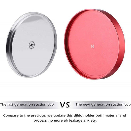 HiSmith - 4.5" Red Suction Cup Adaptor (KlicLok) - Sex Toys