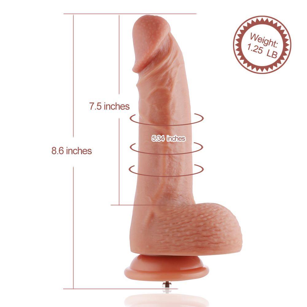 HiSmith 8.6" Double Layered Silicone Dildo - Machines