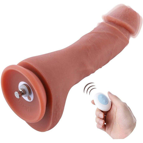 HiSmith - 8.6in Silicone Double Layered Vibrating Dildo With Remote - MACHINES