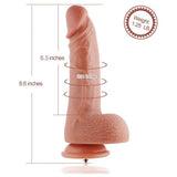 HiSmith - 8.6in Silicone Double Layered Vibrating Dildo With Remote - MACHINES