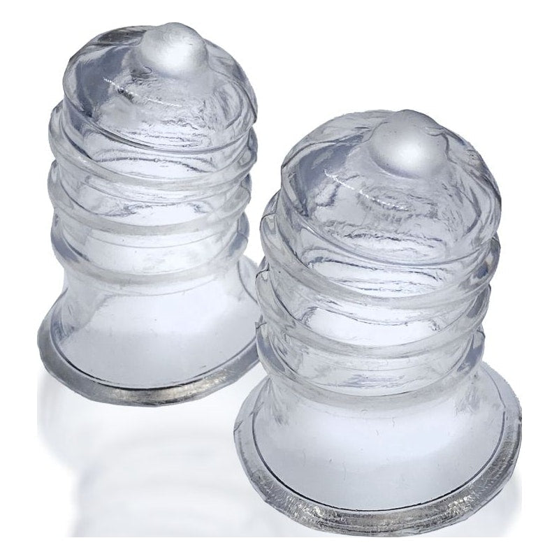 Hunkyjunk Elong Wide Base Nipsucker - Clear FlexTPR Nipple Suckers - Adult Toys