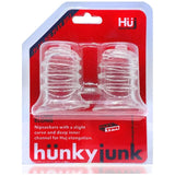 Hunkyjunk Elong Wide Base Nipsucker - Clear FlexTPR Nipple Suckers - Adult Toys