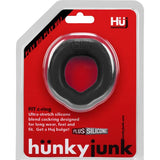 Hunkyjunk FIT Ergo Long - Wear Silicone Cock Ring – Tar Black - Adult Toys