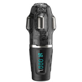 Hypershaker Automatic App Controlled LCD Masturbator Black - Adult Toys