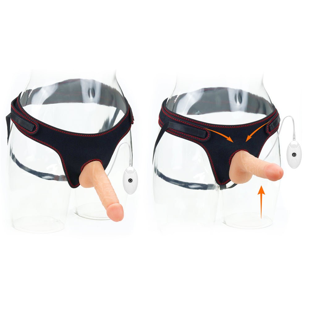 Ingen Vibrating Easy Strap - On Set - Flesh (7'') - STRAP - ONS