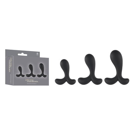 Intense Emotions - Black Butt Plugs - Set of 3 Sizes - ANAL TOYS