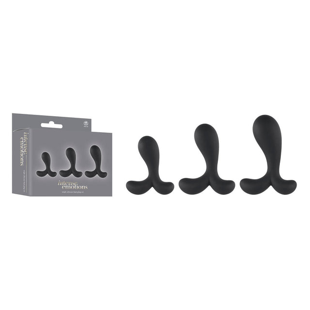 Intense Emotions - Black Butt Plugs - Set of 3 Sizes - ANAL TOYS