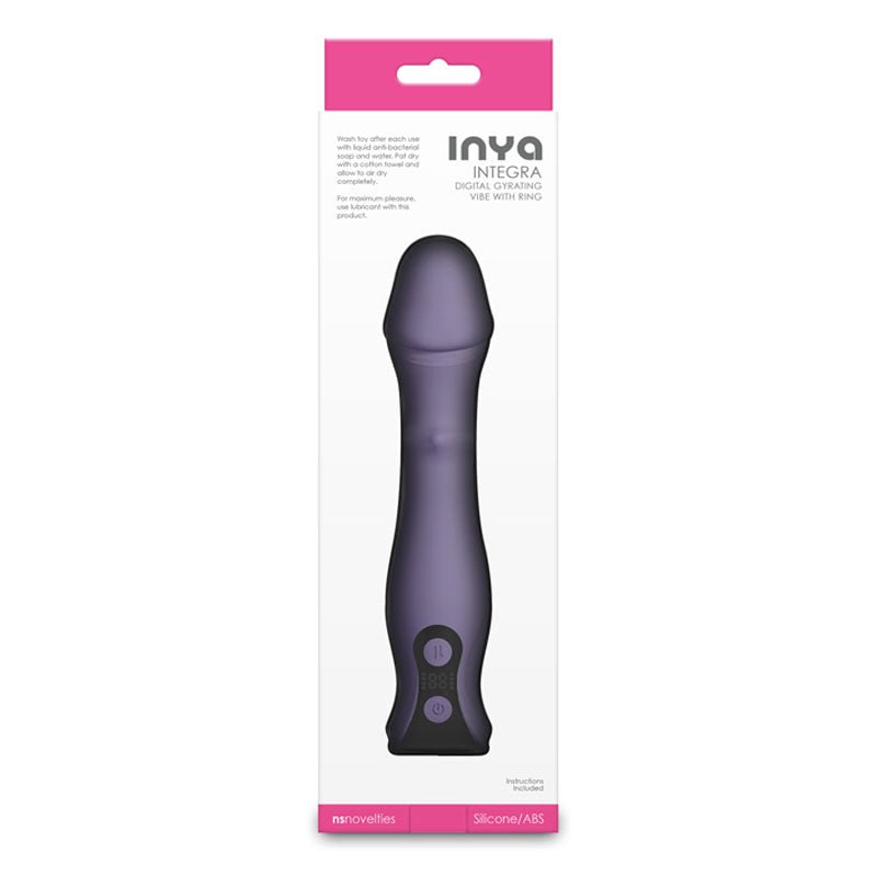 INYA Integra - Grey 18.2 cm Vibrator with Sliding Ring Shaft - VIBRATORS
