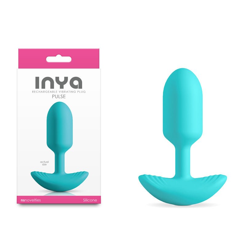 INYA Pulse Teal USB Rechargeable Vibrating Butt Plug 11 Cm - ANAL TOYS