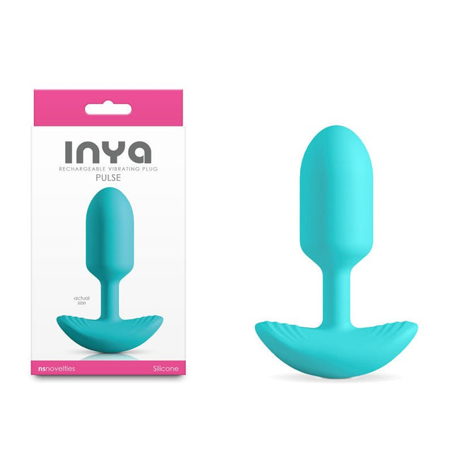 INYA Pulse Teal USB Rechargeable Vibrating Butt Plug 11 Cm - ANAL TOYS
