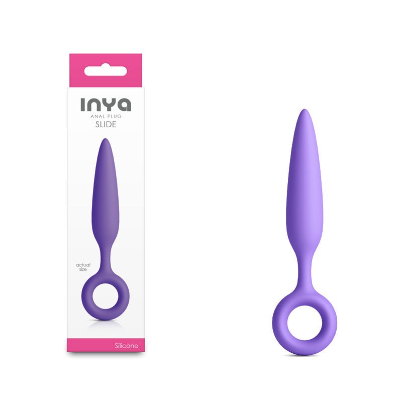 Inya Slide Purple 12.7 Cm Anal Plug For Gentle Insertion Body Safe Silicone - ANAL TOYS