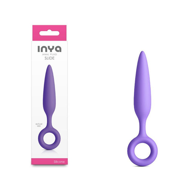Inya Slide Purple 12.7 Cm Anal Plug For Gentle Insertion Body Safe Silicone - ANAL TOYS