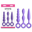 INYA Trio Kit Purple Anal Plugs Set Of Three Premium Silicone - ANAL TOYS