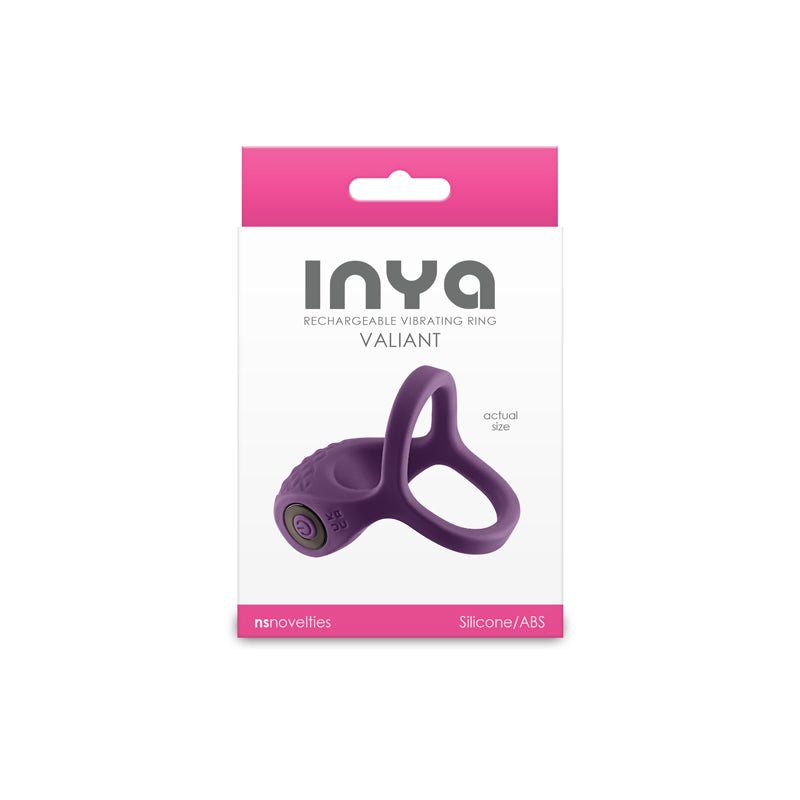 INYA Valiant - Berry - Purple USB Rechargeable Vibrating Cock Ring - COCK RINGS